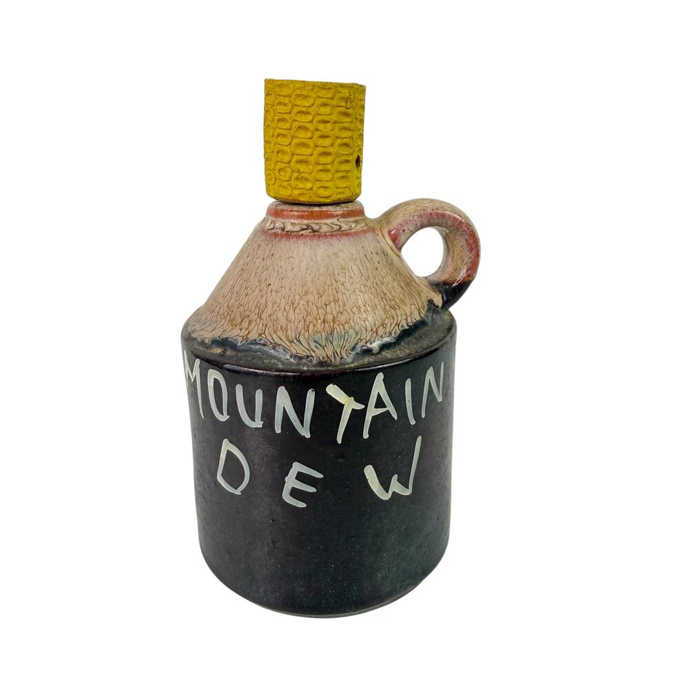 Mountian Dew Moonshine Jug Vintage Decorative Pottery Lugene's Japan